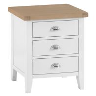 See more information about the Lighthouse Large Bedside Bedside Oak & White 3 Drawers